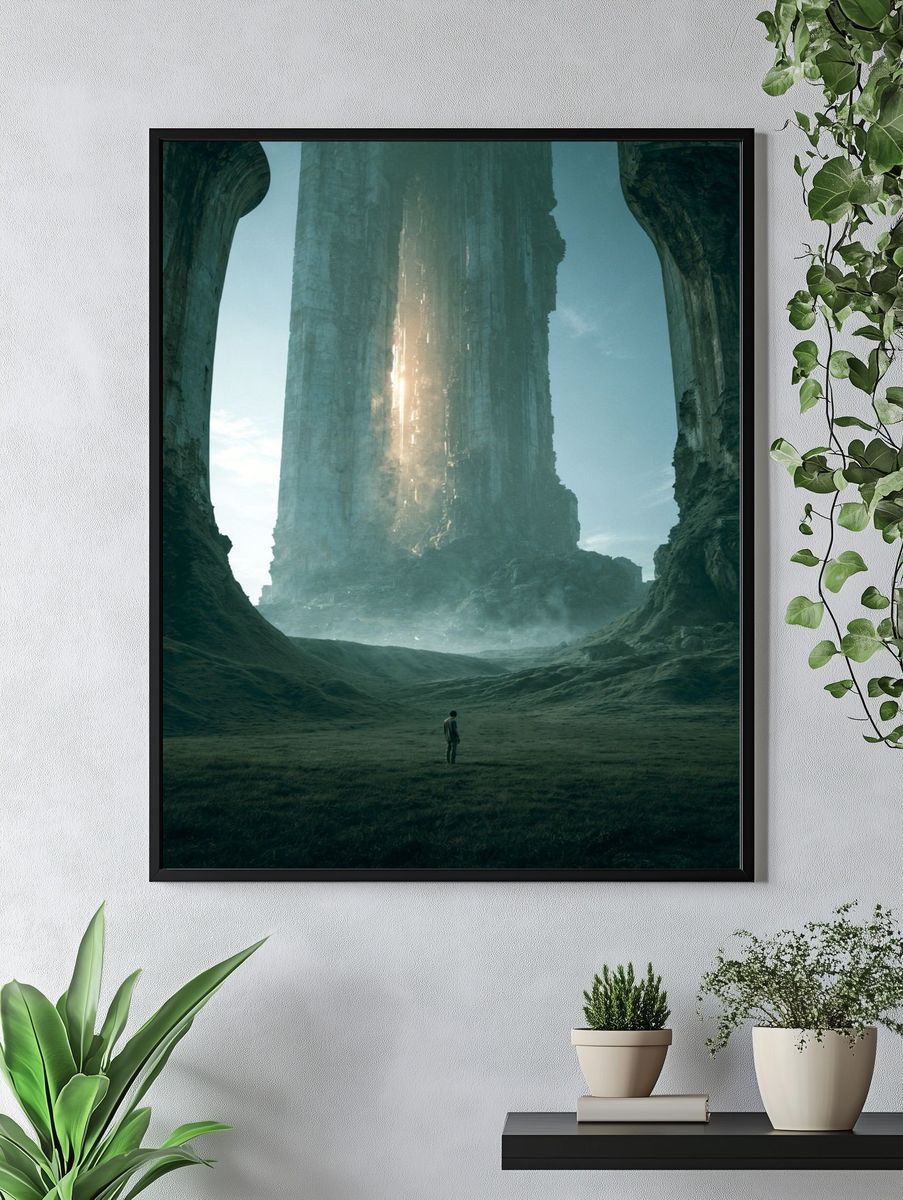Sci-Fi Monolith Landscape Poster. — room view 4