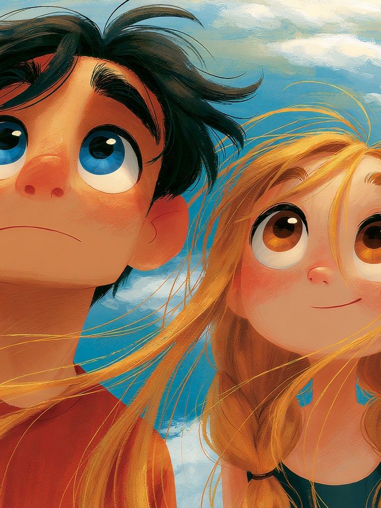 Animated Sky Portrait Print. poster detail