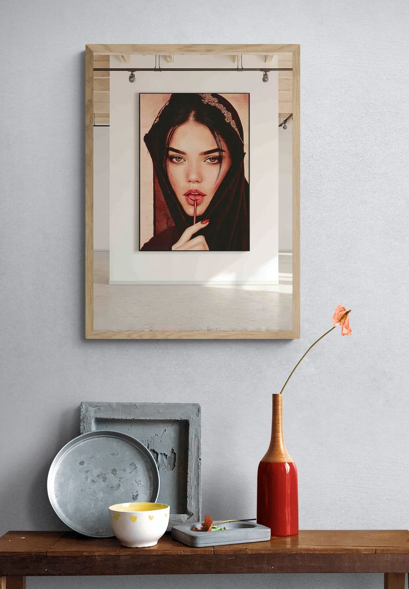 Mystic Portrait Illustration Poster. — room view 3