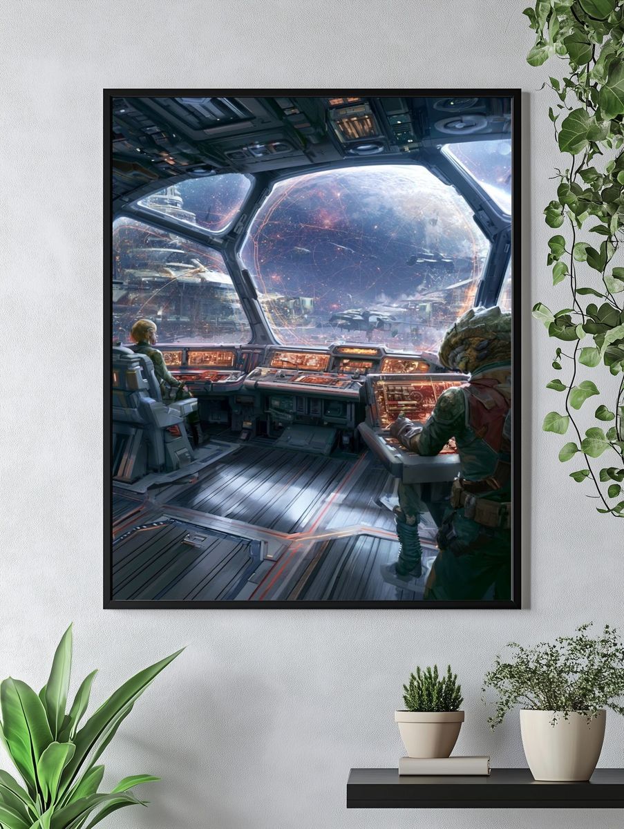 Starship Cockpit Sci-Fi Poster. — room view 4