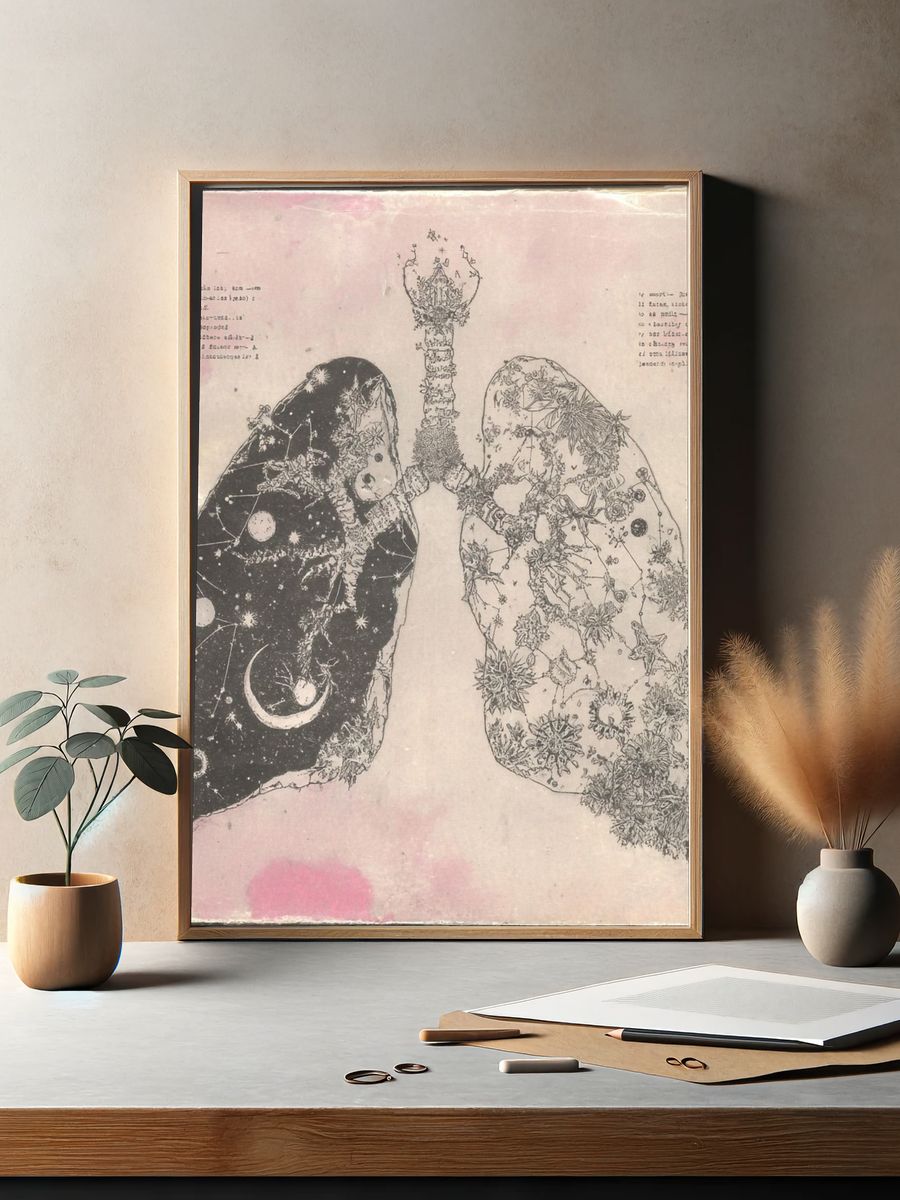 Celestial Lungs Illustration Poster. — room view 2