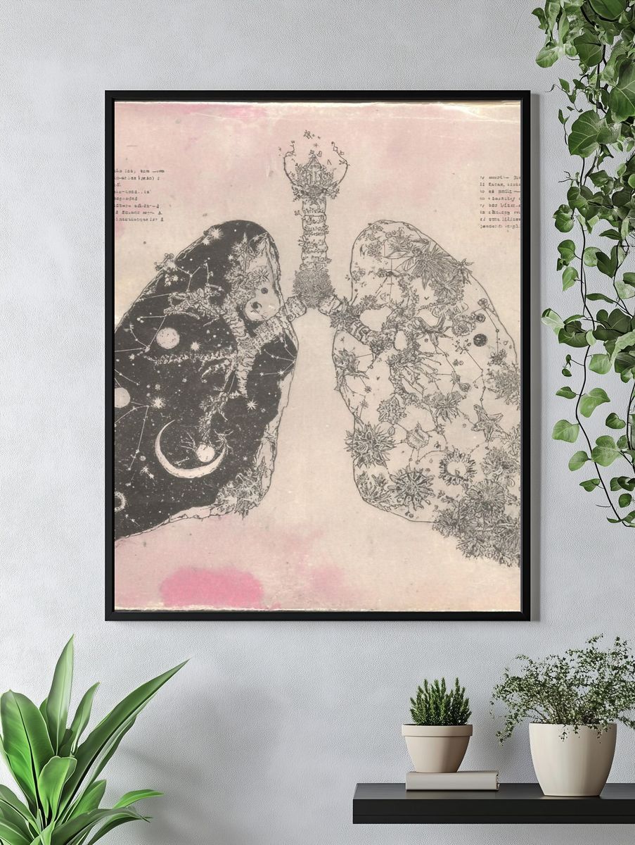Celestial Lungs Illustration Poster. — room view 4