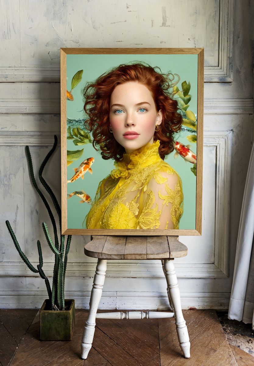 Koi Portrait Illustration Print. — room view 1