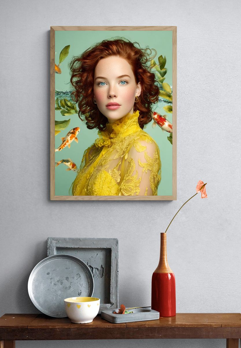 Koi Portrait Illustration Print. — room view 3