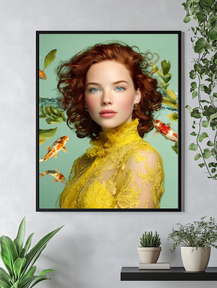 Koi Portrait Illustration Print. — room view 4