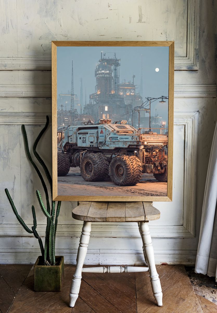 Industrial Rover Sci-Fi Poster. — room view 1