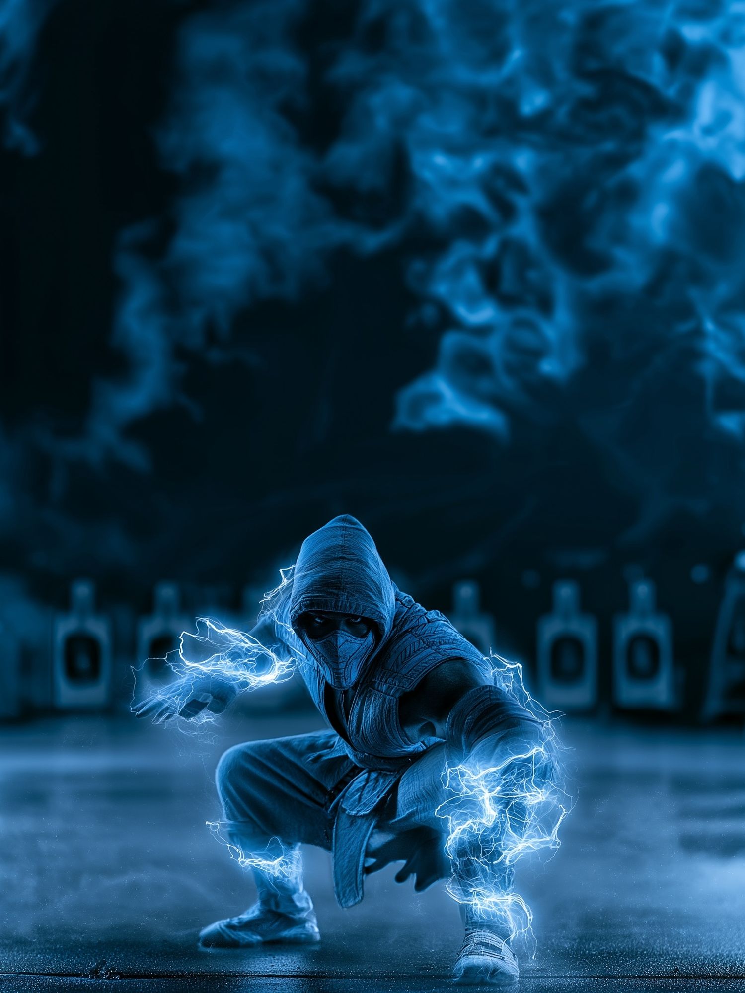 Electric Ninja Warrior Poster. poster — illustration art