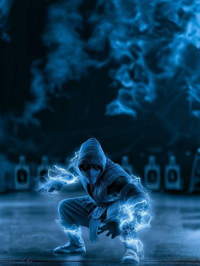 Electric Ninja Warrior Poster. poster