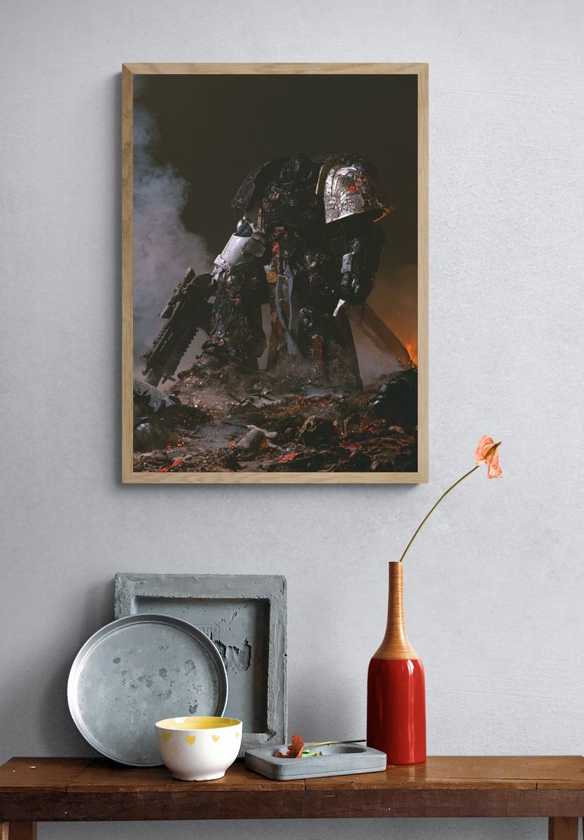 Armored Mech Battlefield Poster. — room view 3
