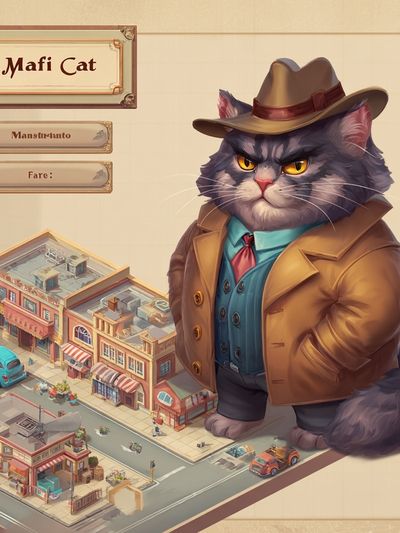 Mafi Cat Detective Illustration Poster. poster print