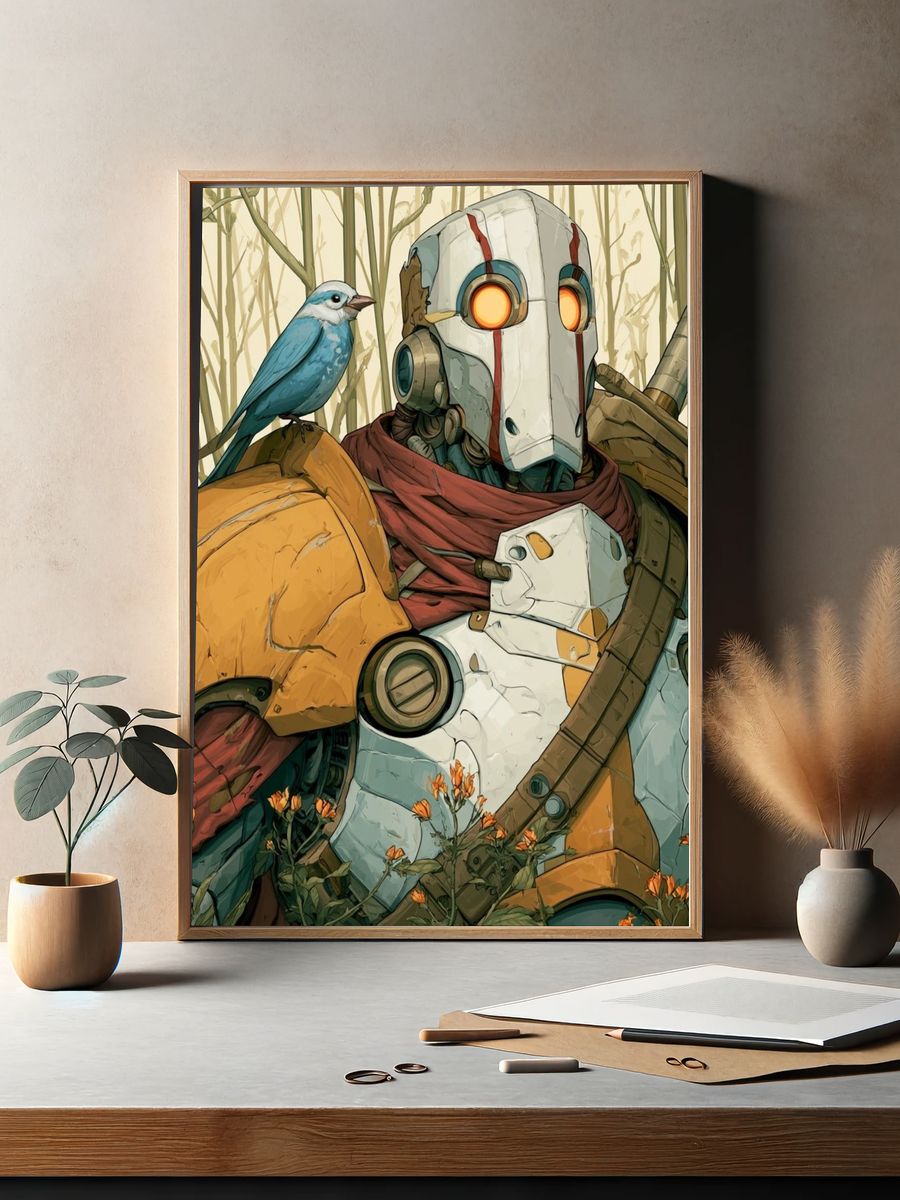 Cyber Frog Lotus Poster. — room view 2