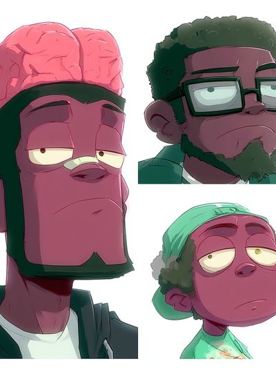 Gorillaz Portrait Collage Poster. poster