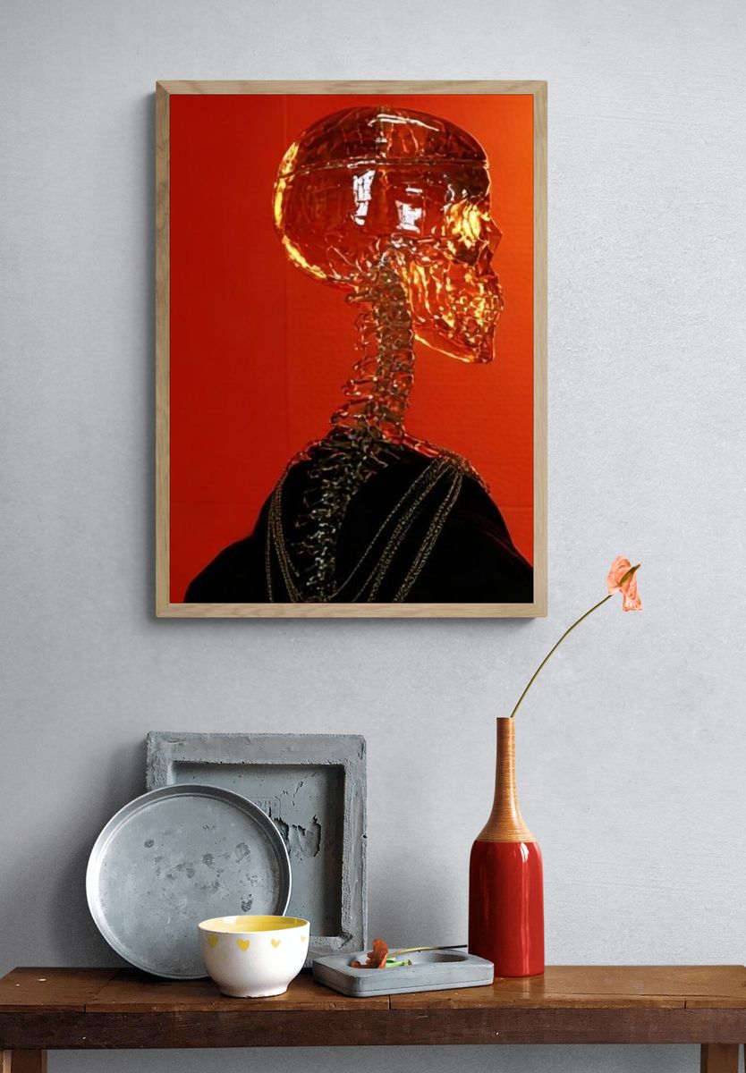 Crystal Skull Surrealism Poster. — room view 3