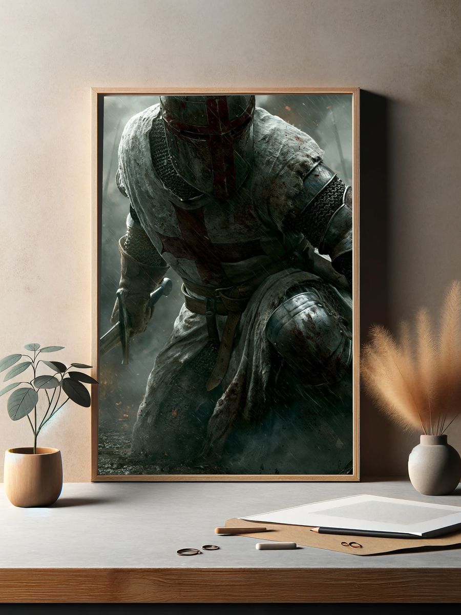 Crusader Knight Action Poster. — room view 2