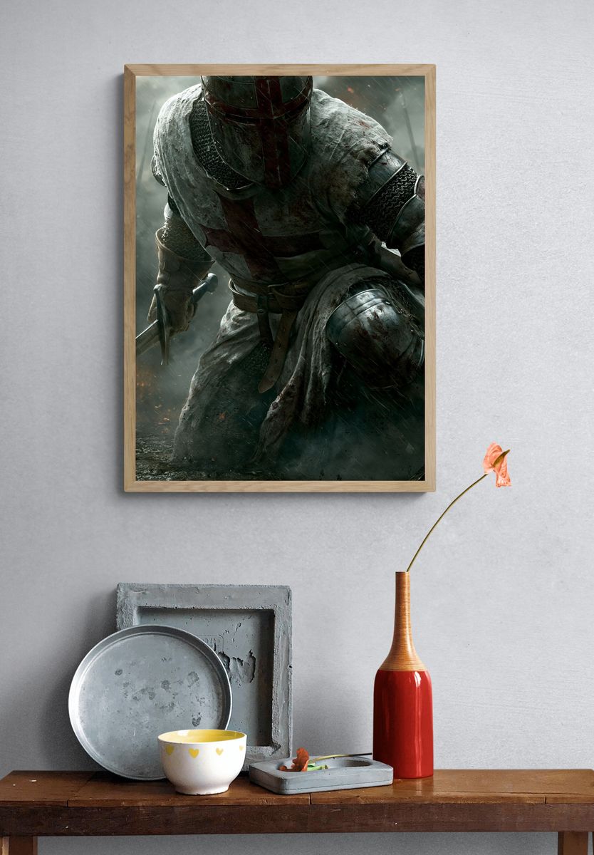 Crusader Knight Action Poster. — room view 3