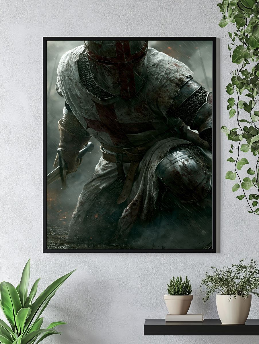 Crusader Knight Action Poster. — room view 4