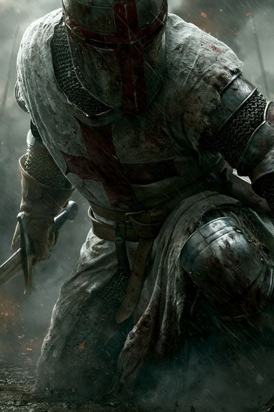 Crusader Knight Action Poster. poster print