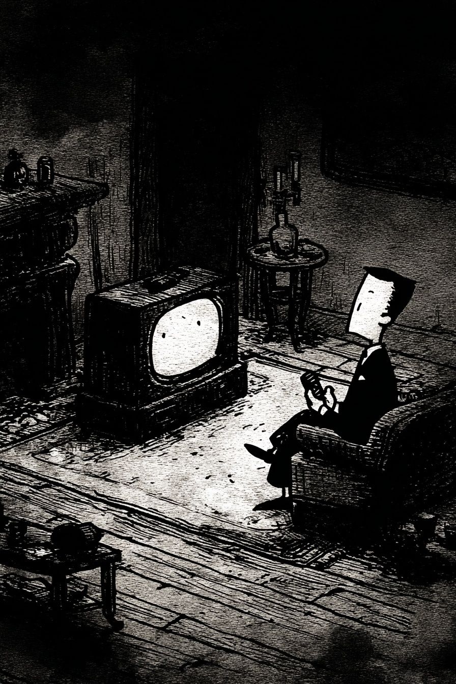 Lonely Evening — Illustration Print. poster detail
