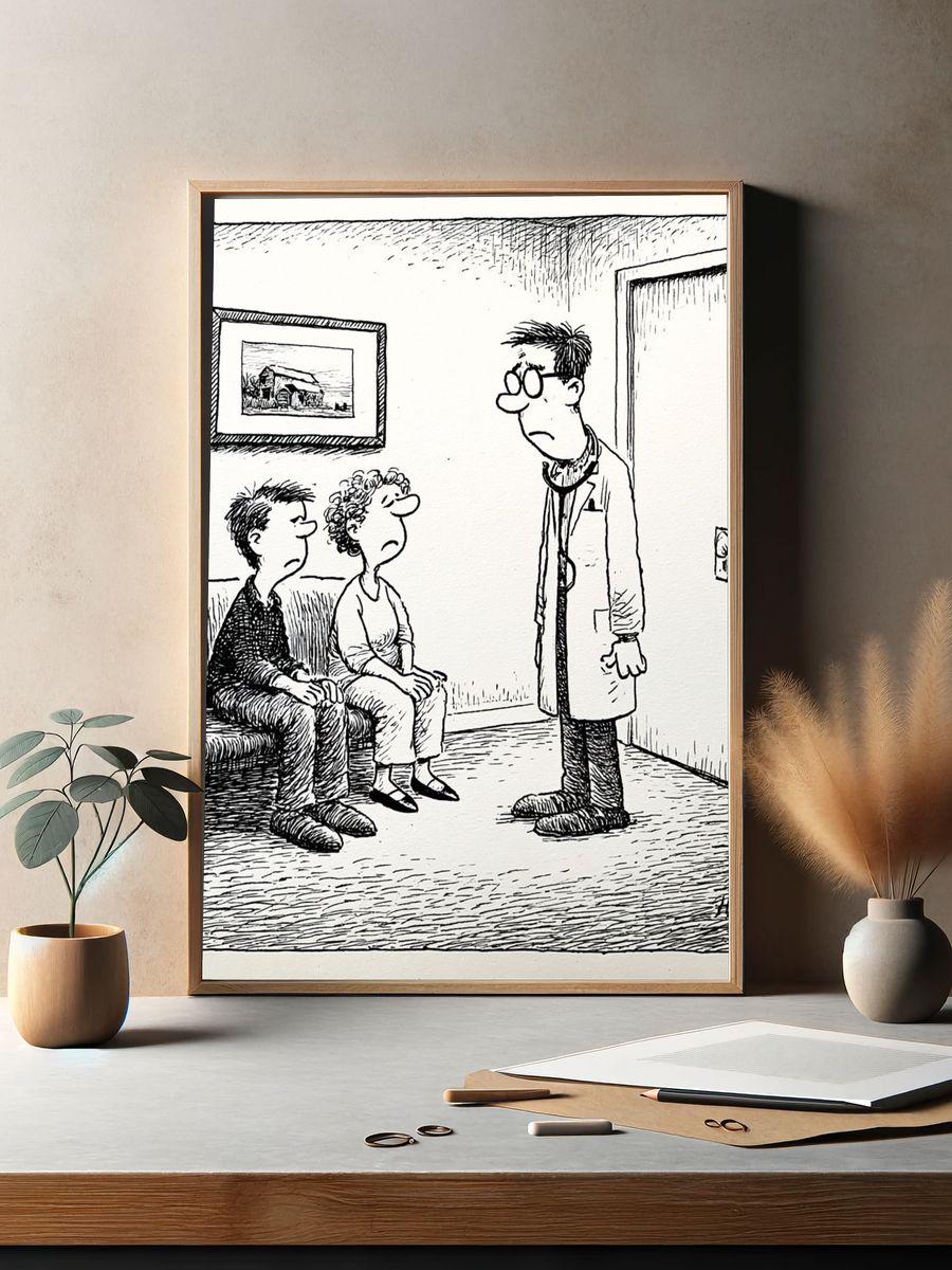 Woman Portrait Illustration Poster. — room view 2
