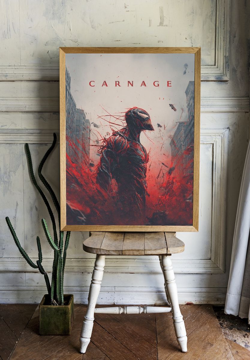 Carnage Venom Digital-Art Poster. — room view 1