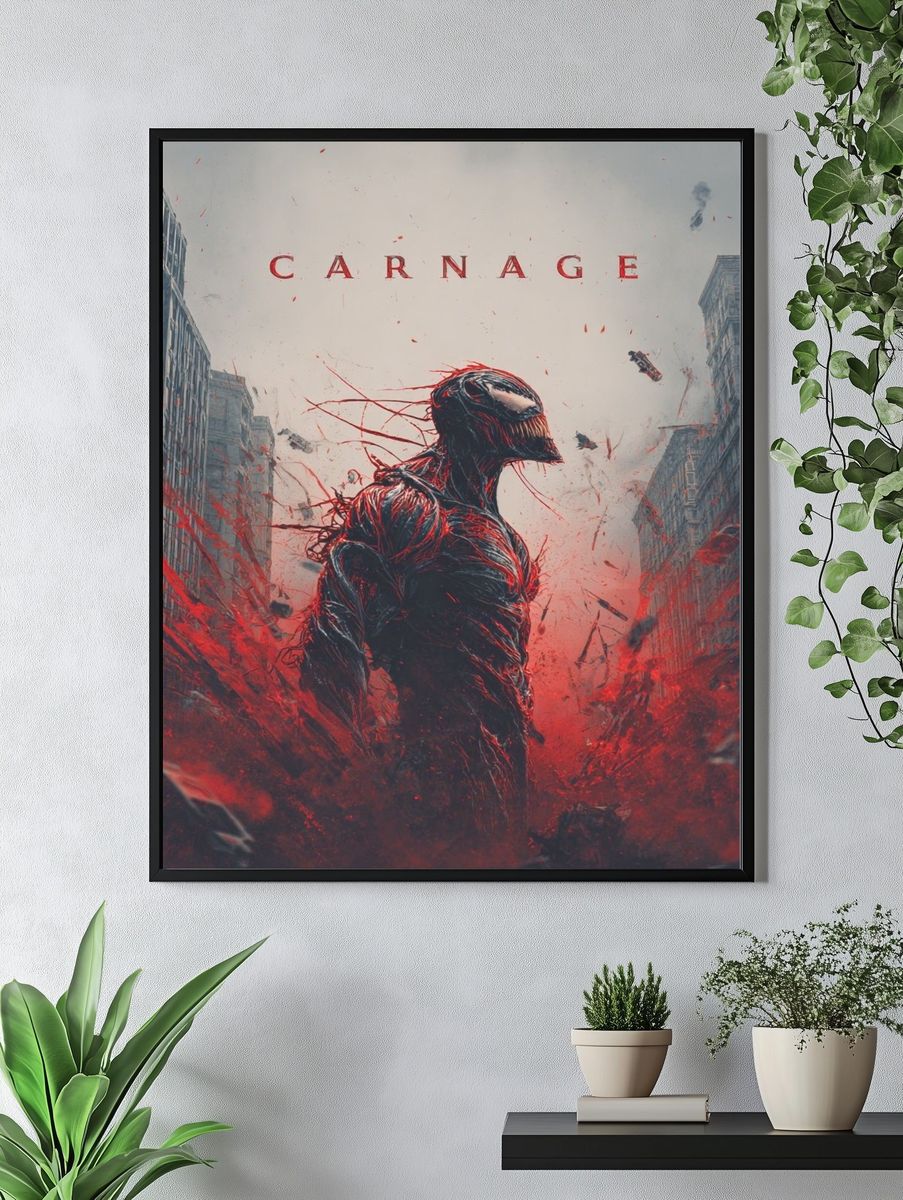 Carnage Venom Digital-Art Poster. — room view 4