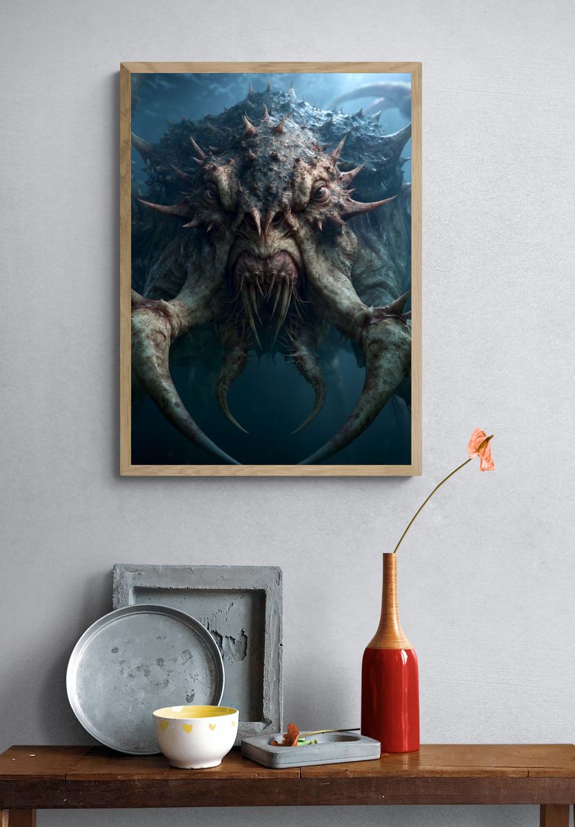 Underwater Leviathan Fantasy Print. — room view 3