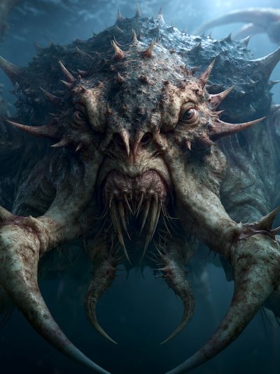 Underwater Leviathan Fantasy Print. poster print
