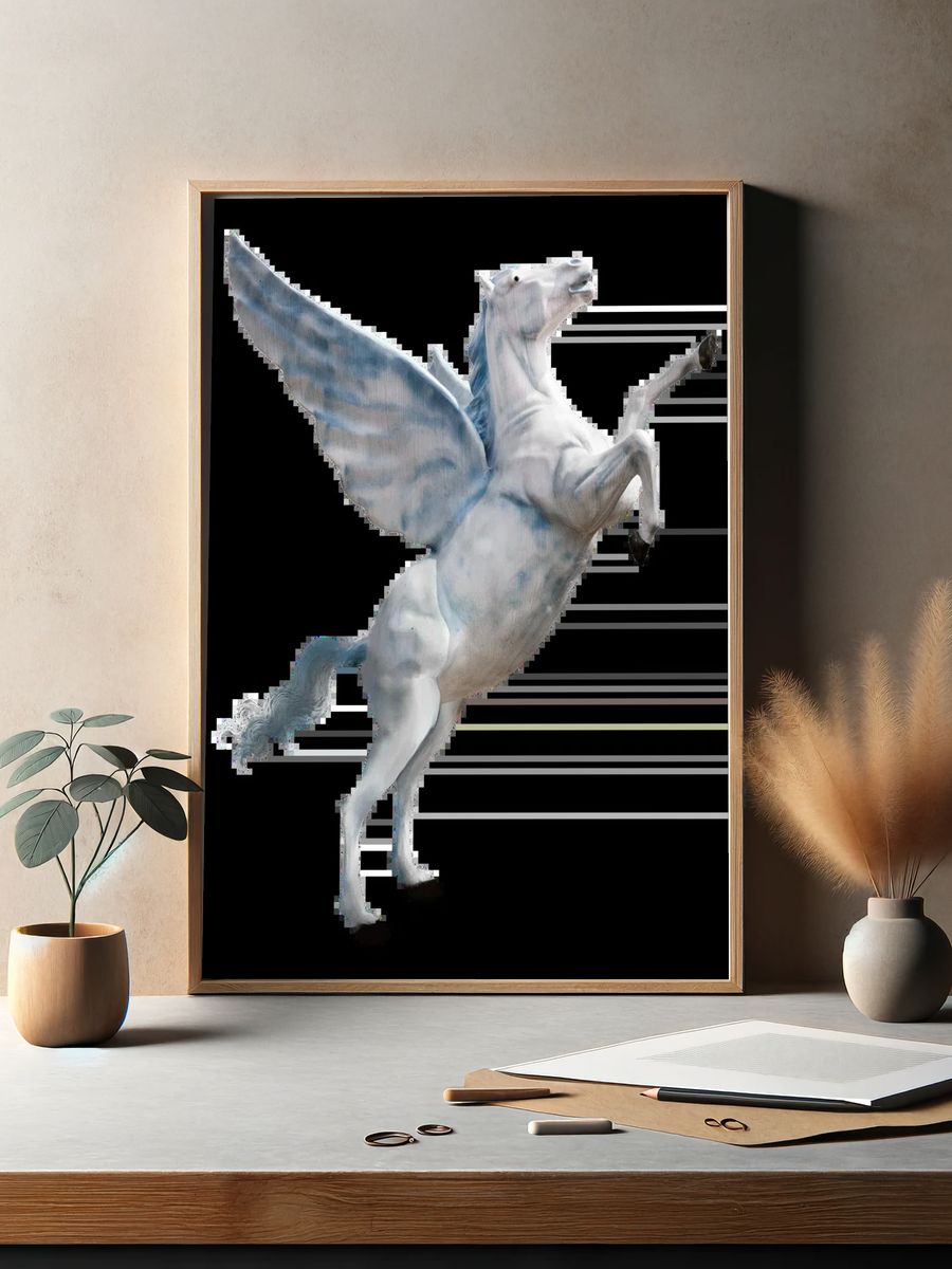 Knight in Forest — Fine-Art Print. — room view 2