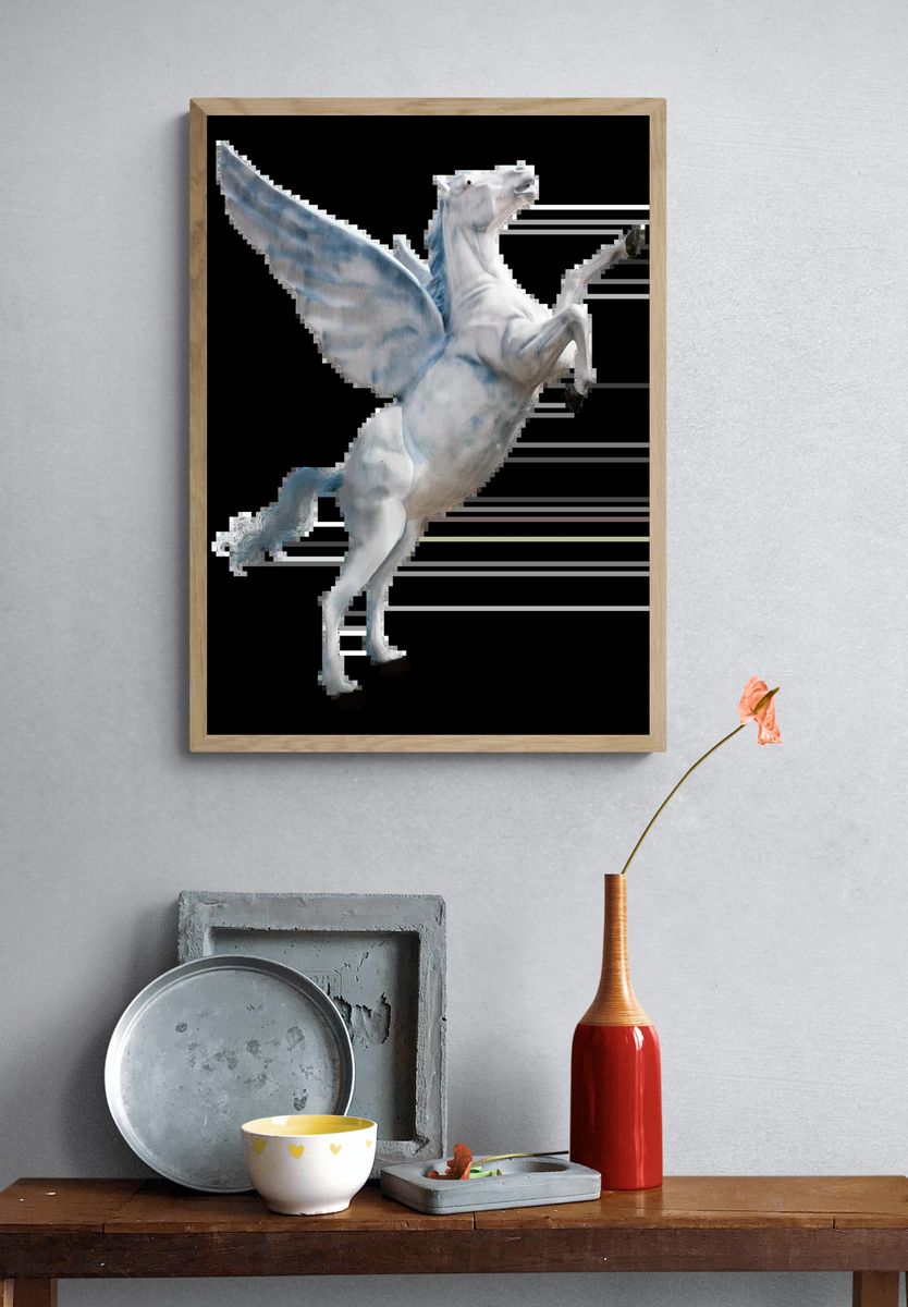 Knight in Forest — Fine-Art Print. — room view 3