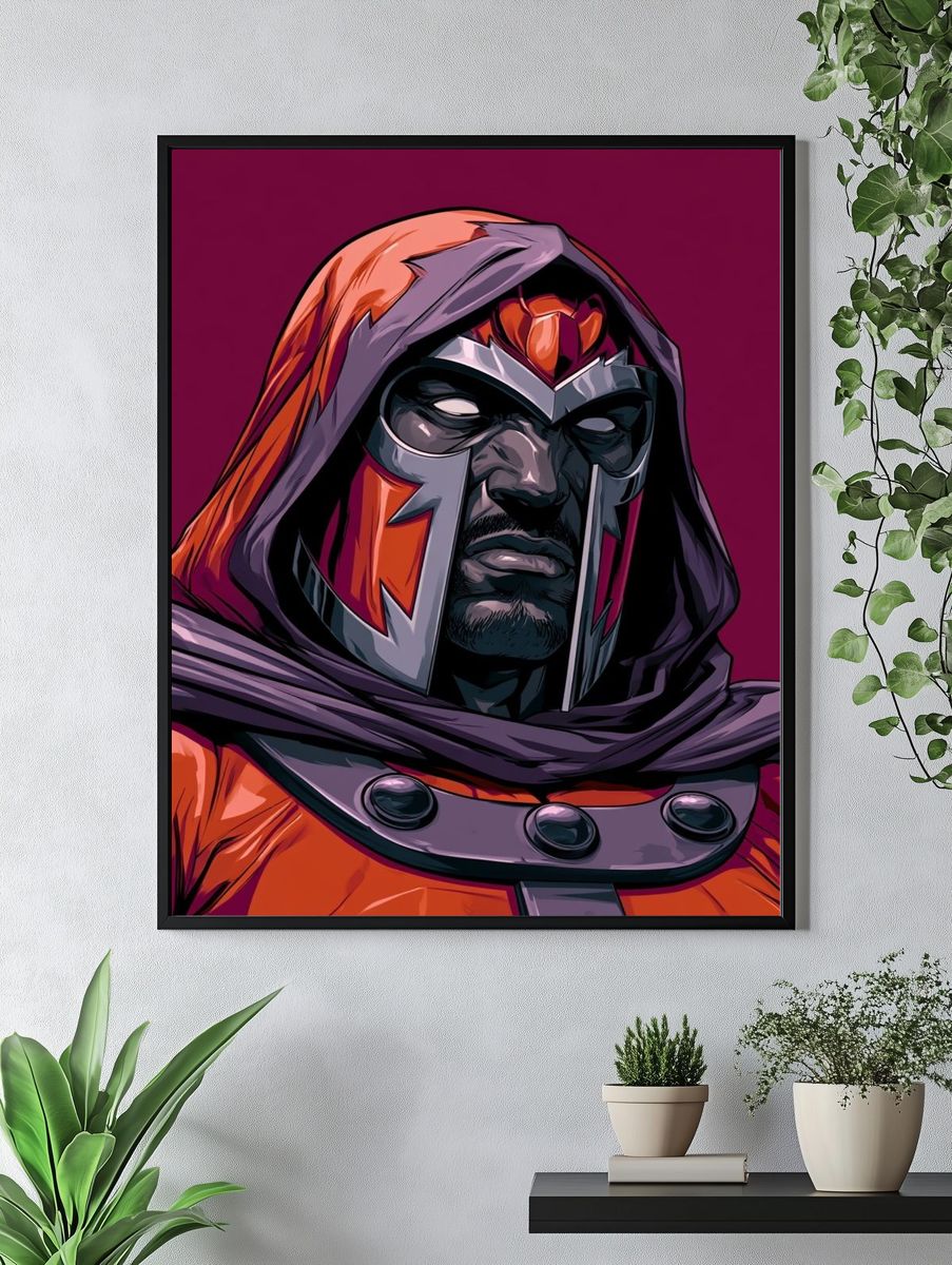 Magneto Portrait Illustration Poster. — room view 4