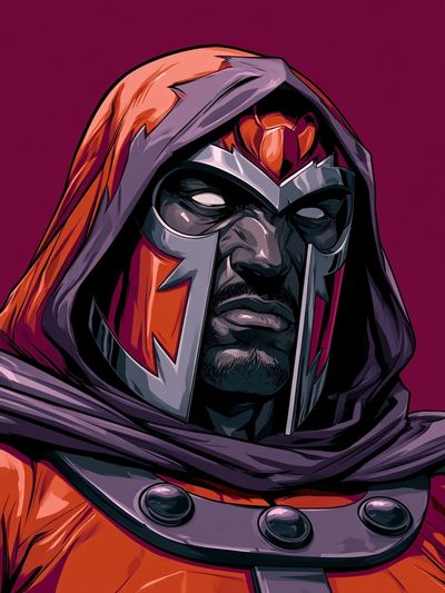 Magneto Portrait Illustration Poster. poster print