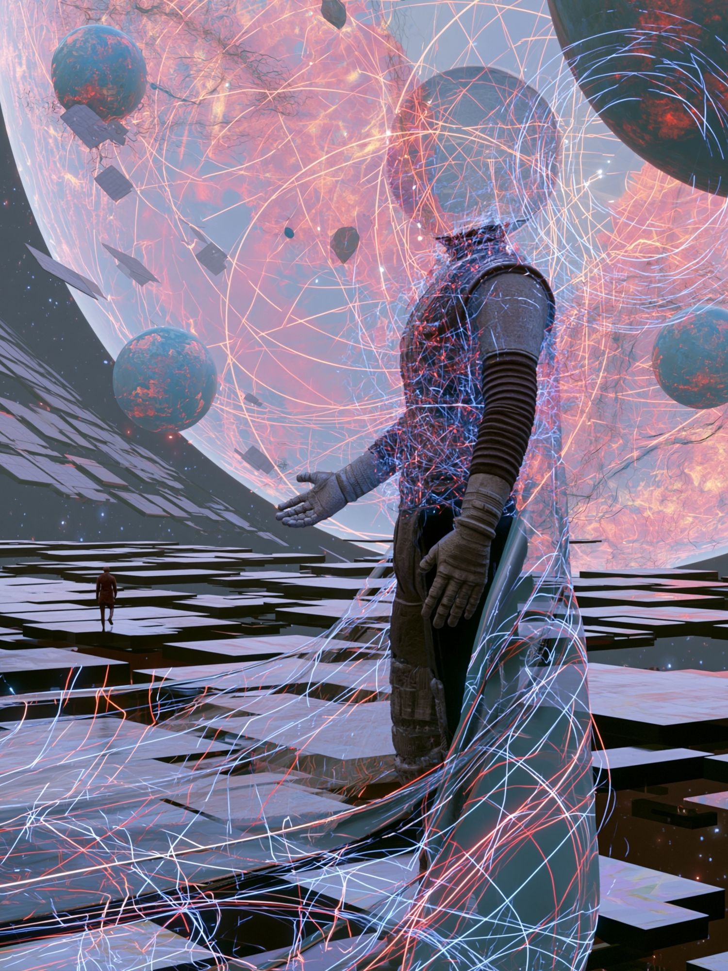 Cosmic Figure Surrealism Poster. poster detail