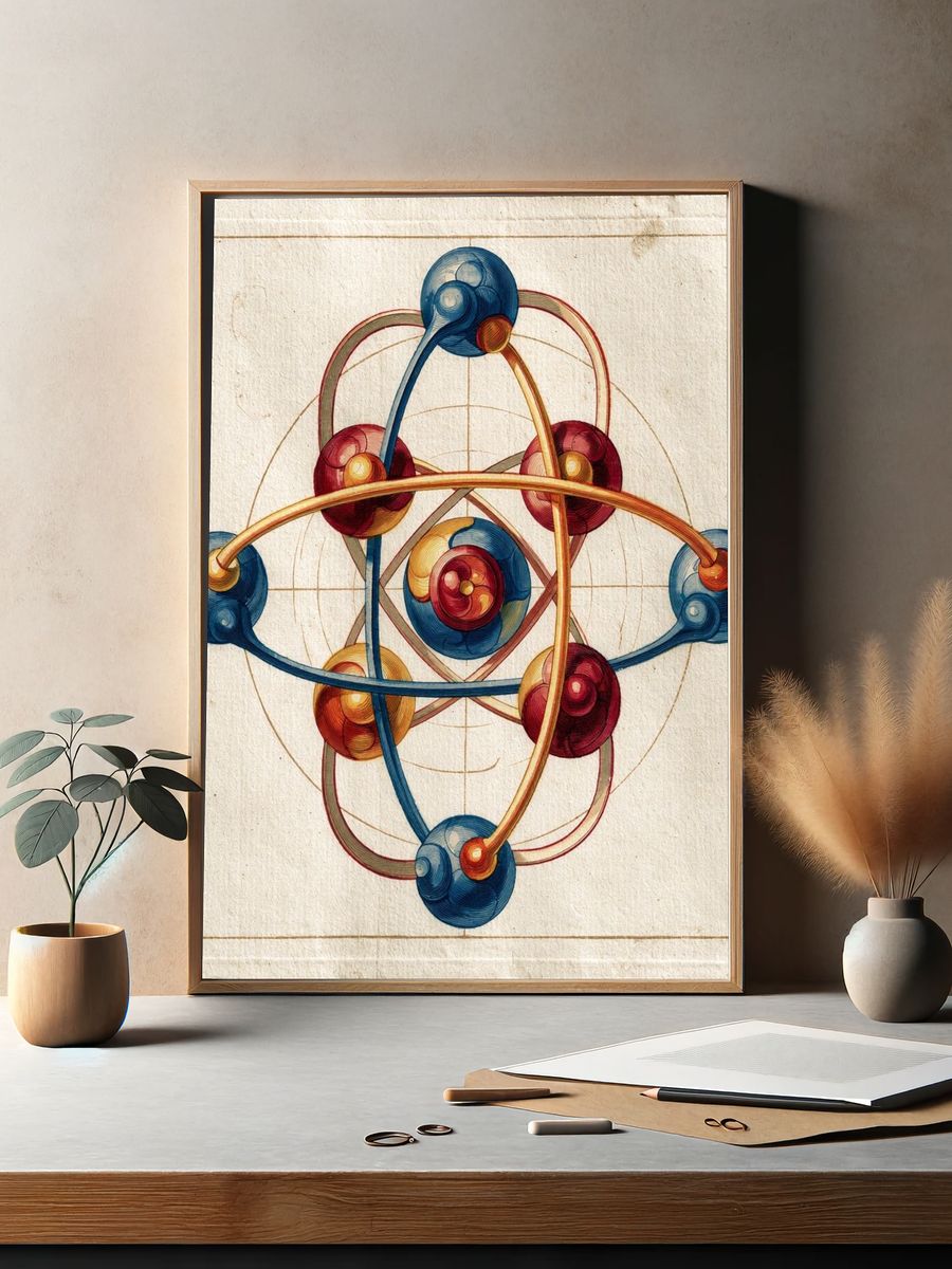 Atomic Orbital Abstract Poster. — room view 2