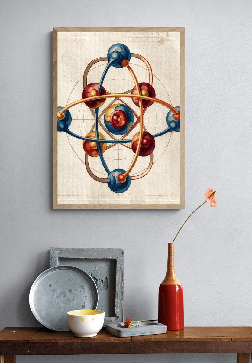 Atomic Orbital Abstract Poster. — room view 3