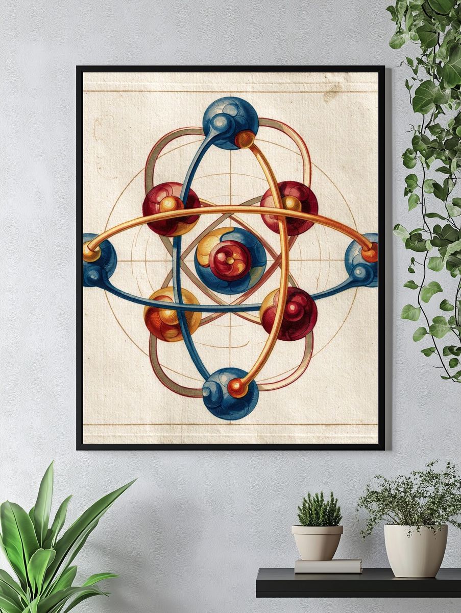Atomic Orbital Abstract Poster. — room view 4