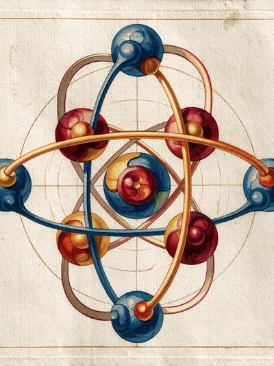 Atomic Orbital Abstract Poster. poster print