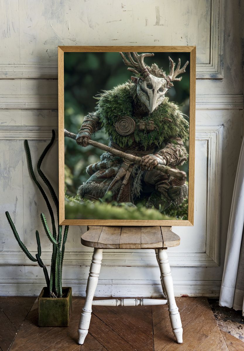 Forest Guardian Fantasy Print. — room view 1