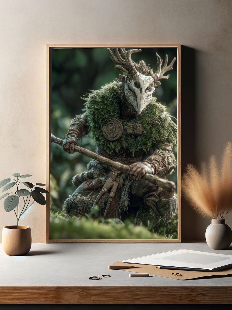 Forest Guardian Fantasy Print. — room view 2