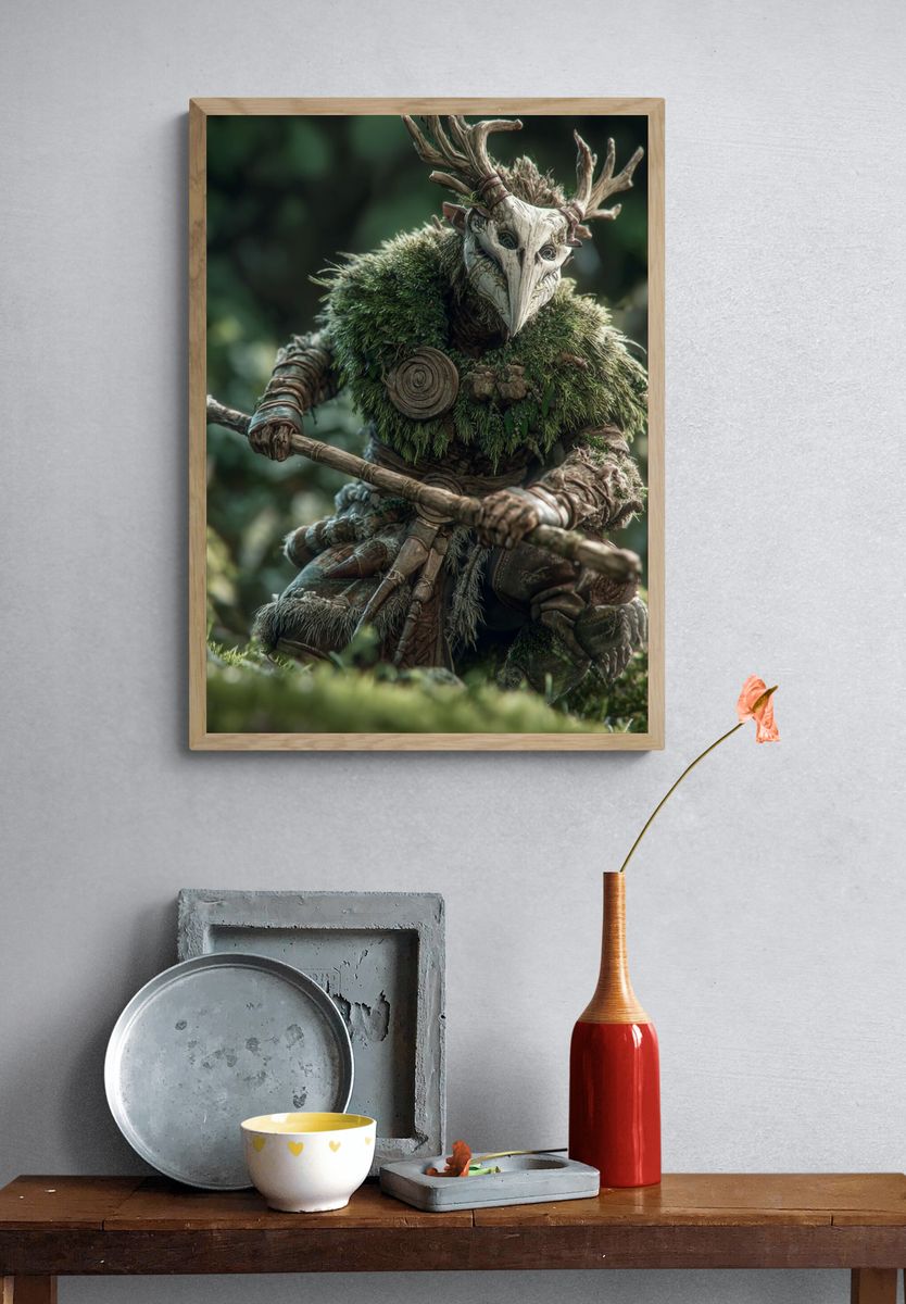 Forest Guardian Fantasy Print. — room view 3