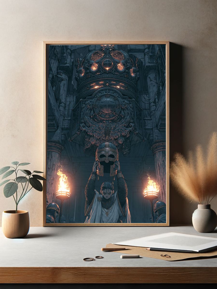 Dark Fantasy Ritual Illustration Poster. — room view 2