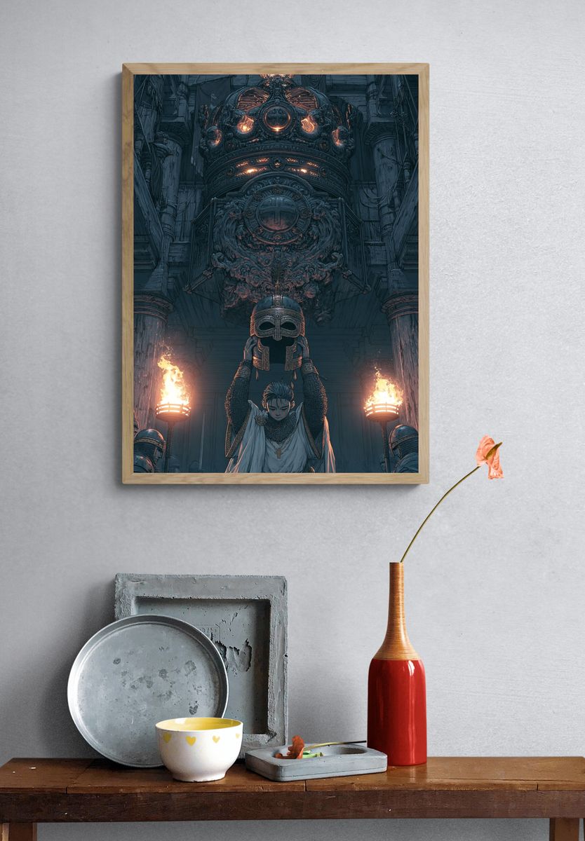 Dark Fantasy Ritual Illustration Poster. — room view 3