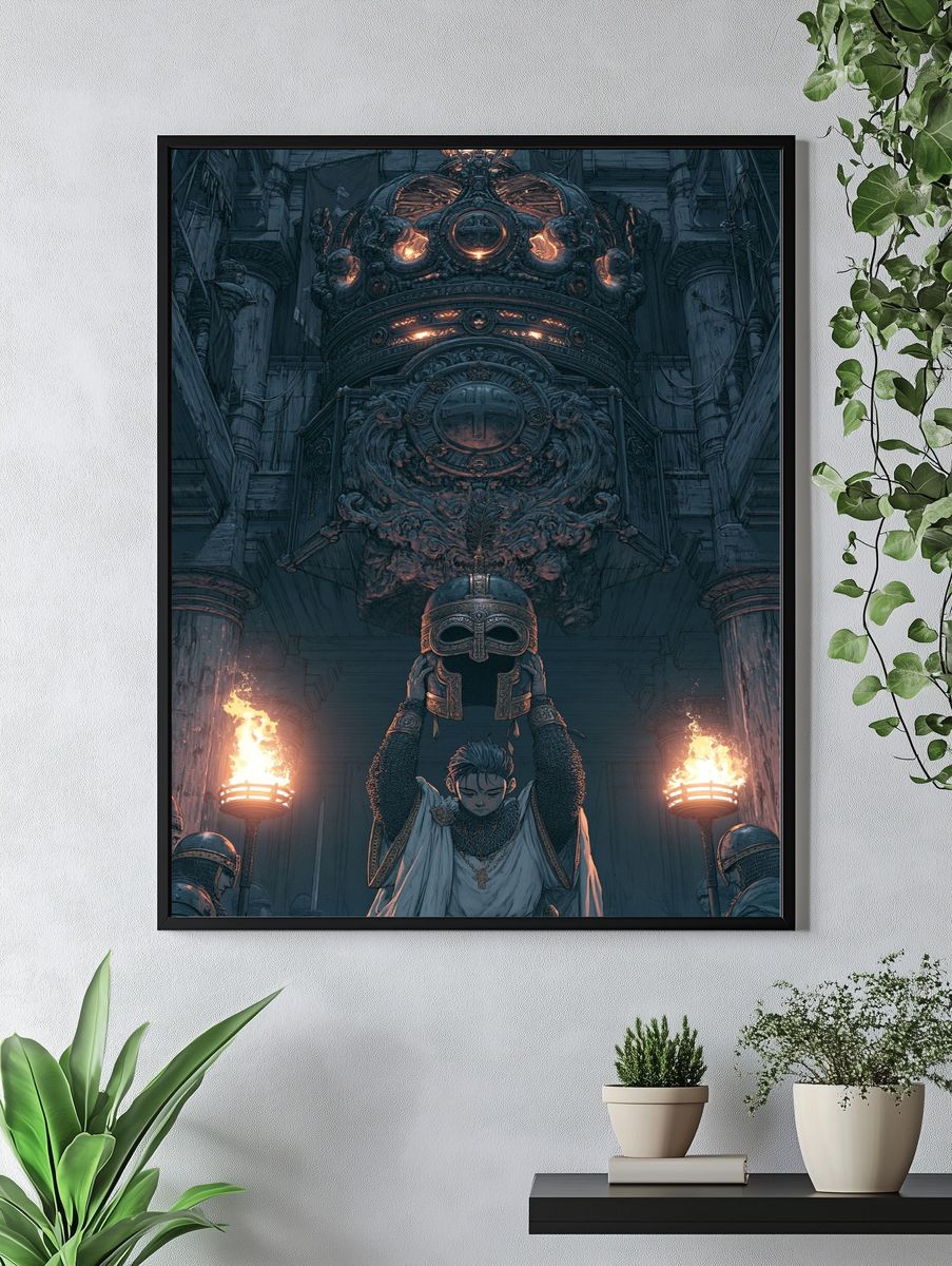 Dark Fantasy Ritual Illustration Poster. — room view 4