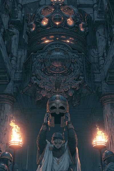 Dark Fantasy Ritual Illustration Poster. poster
