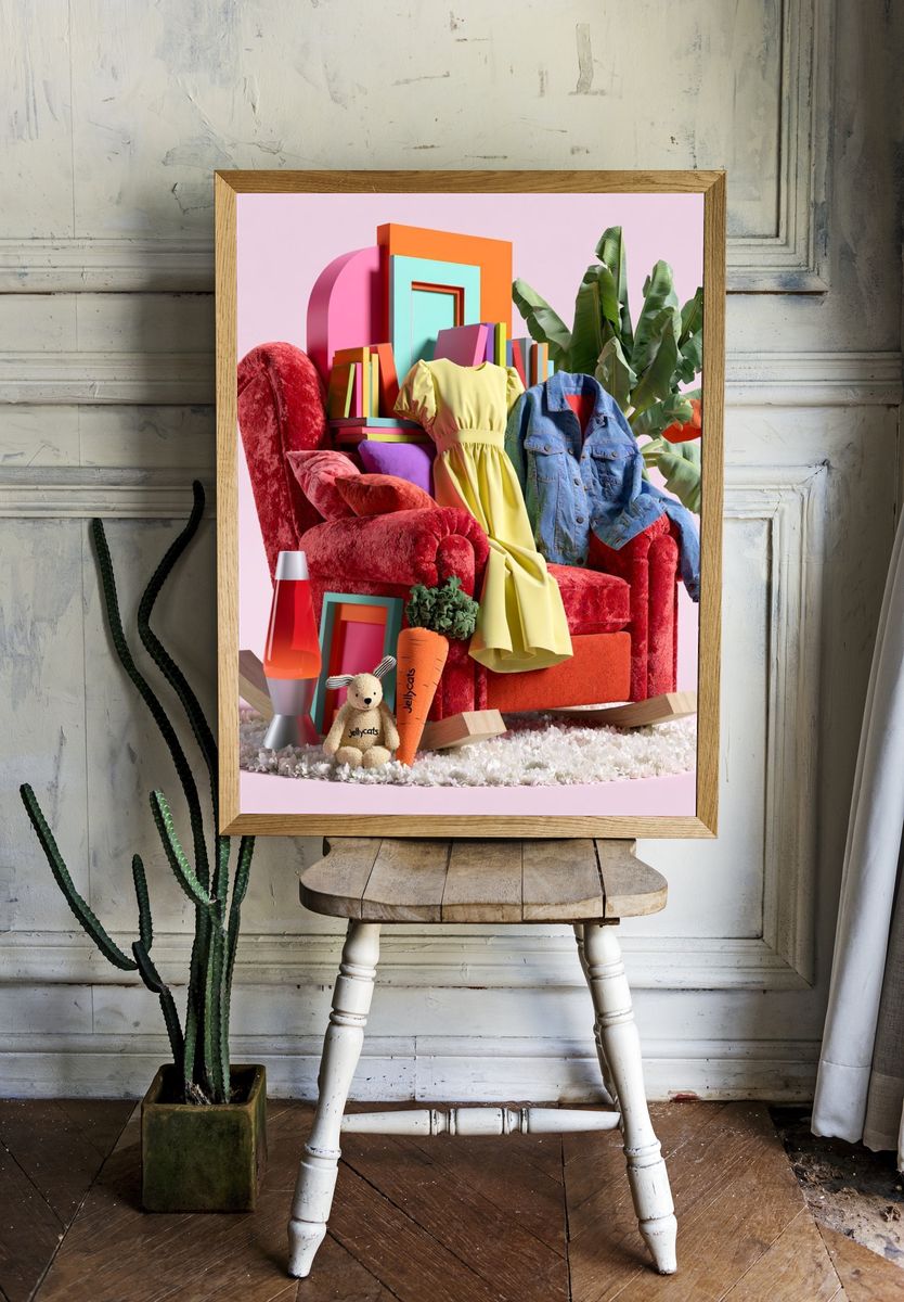 Colorful Fashion Still Life Poster. — room view 1