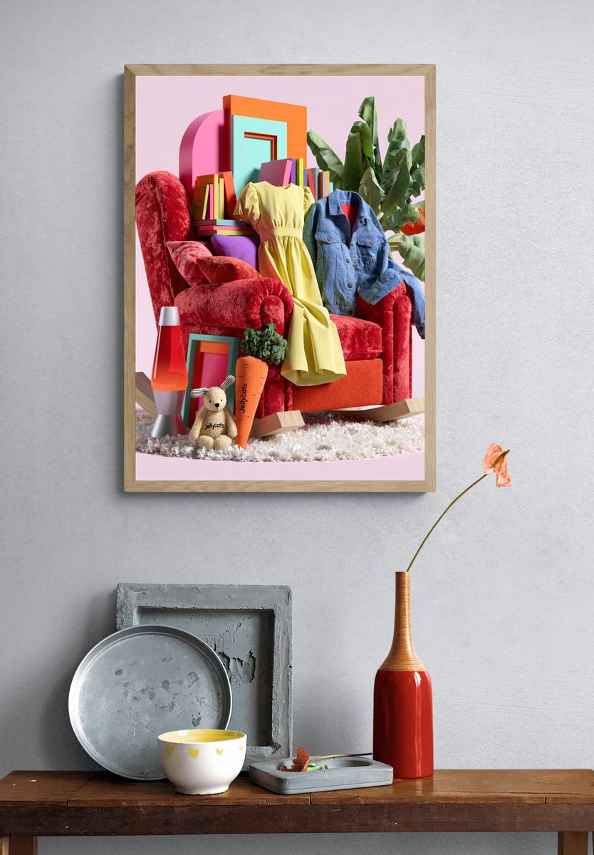 Colorful Fashion Still Life Poster. — room view 3