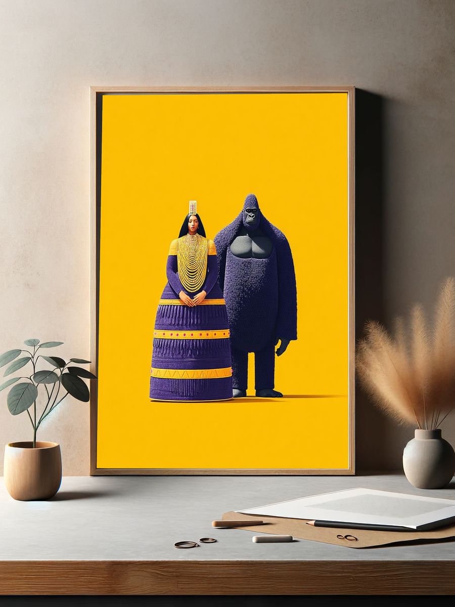 Stylized Characters — Illustration Print. — room view 2