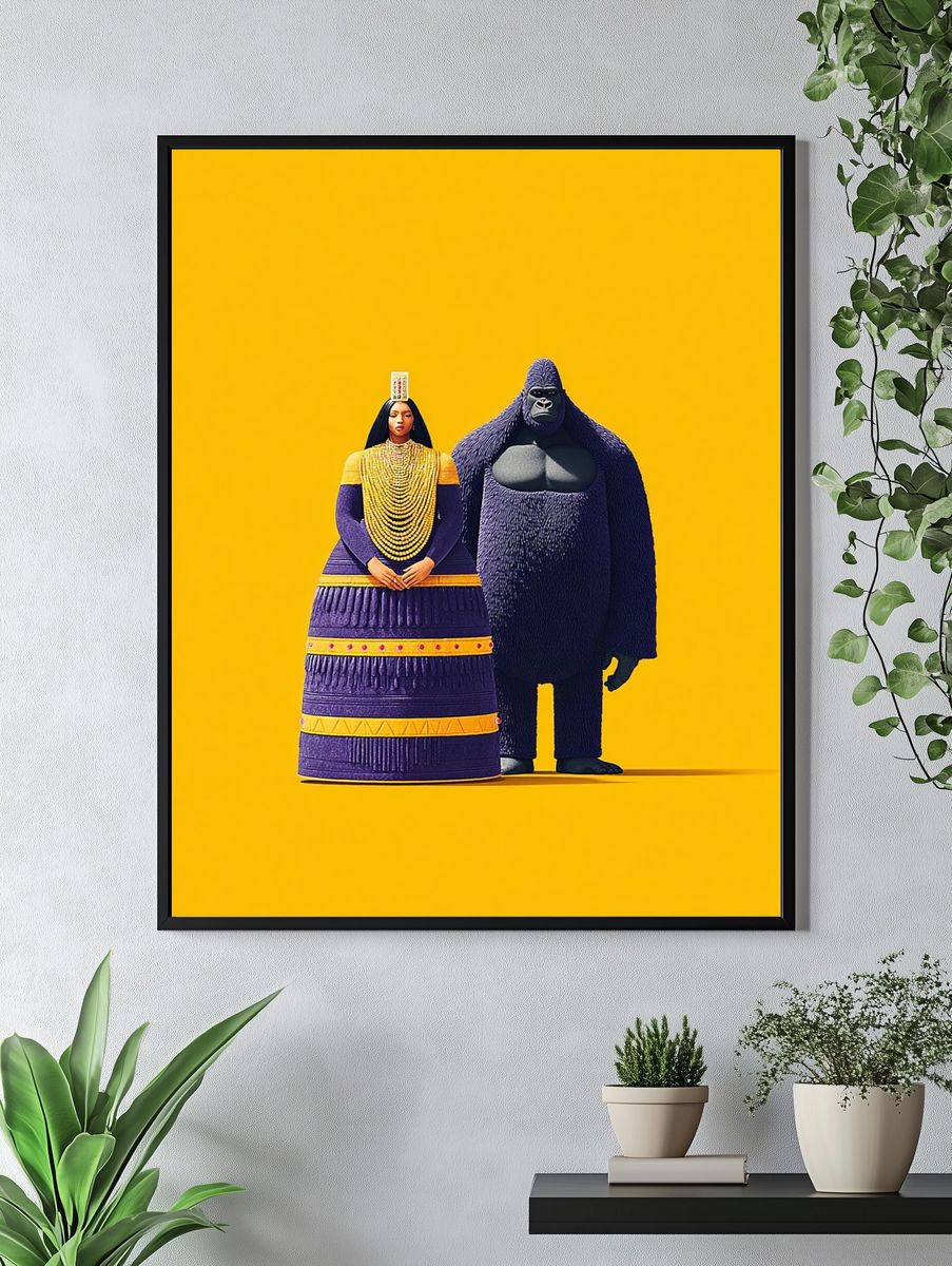 Stylized Characters — Illustration Print. — room view 4