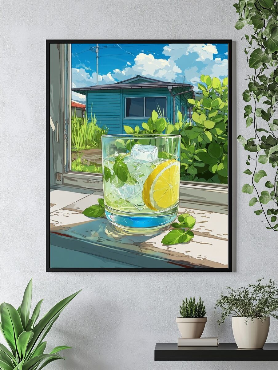 Refreshing Lemonade — Illustration Print. — room view 4
