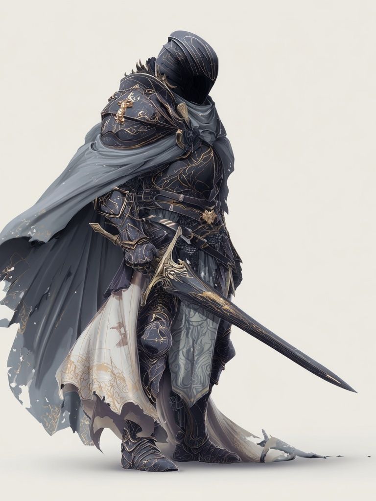 Armored Knight Fantasy Print. poster detail