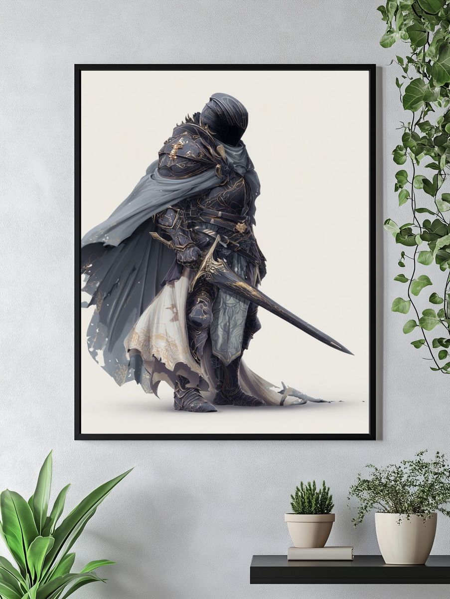 Armored Knight Fantasy Print. — room view 4